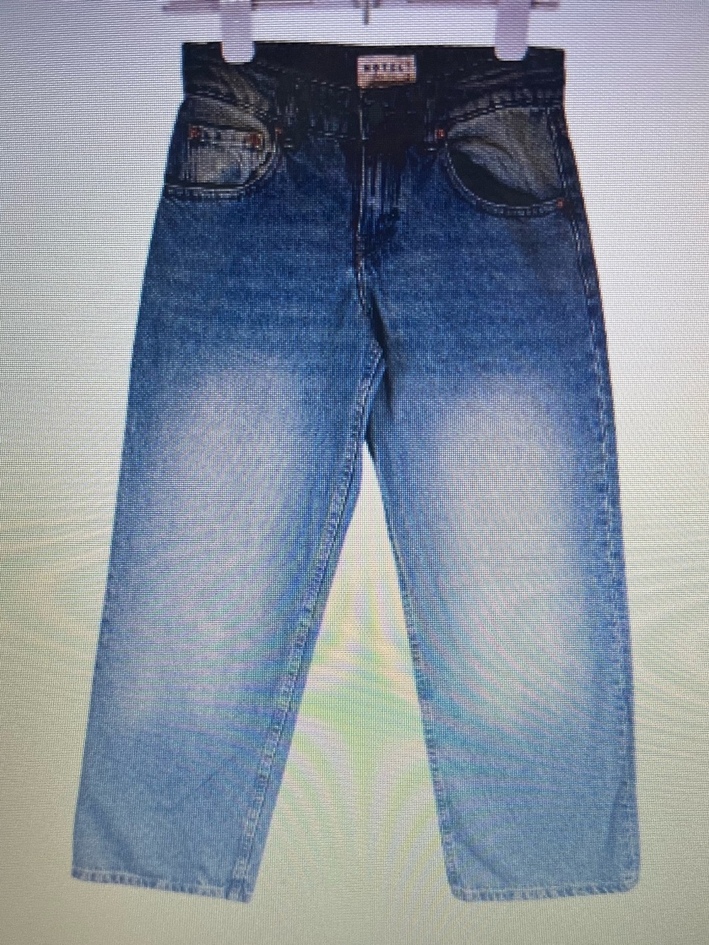 Motel Rocks Denim Jeans Blue Wide Leg Baggy Mid Rise Light Wash Womens 30x32